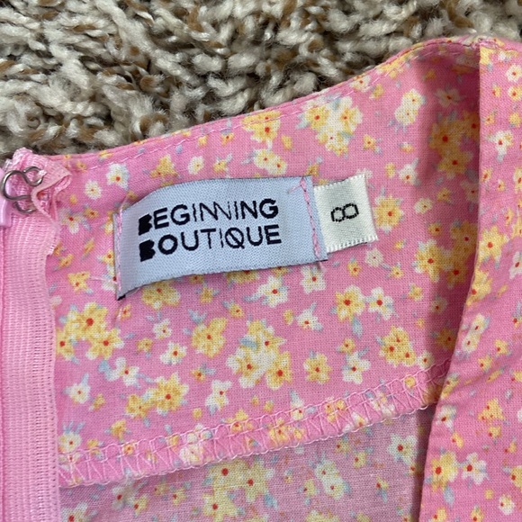 Beginning Boutique pink floral mini dress Size 8 - Picture 2 of 12